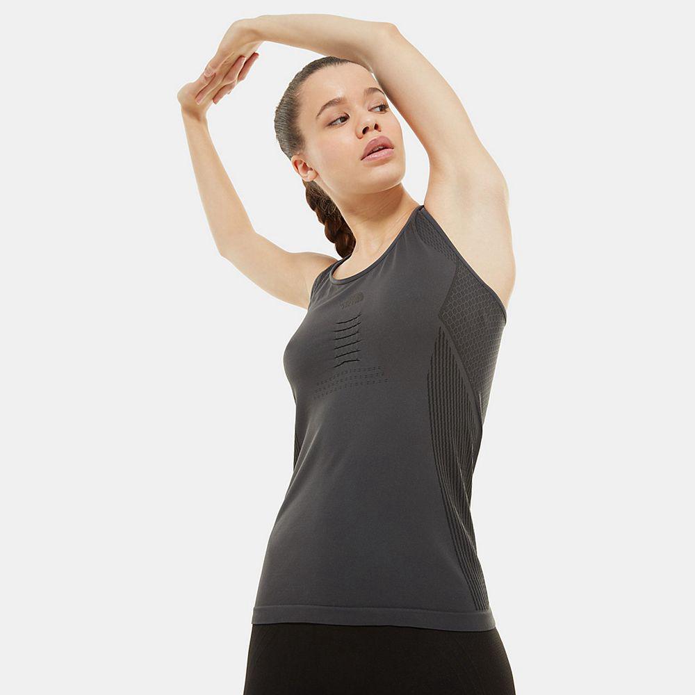 The North Face Active Γυναικεια Αμάνικη Μπλούζα - Γκρι / Μαυρα (SQKW30576)